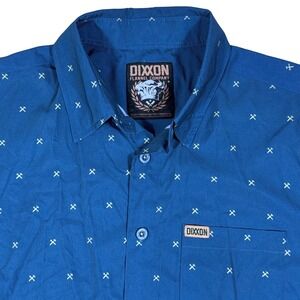 Dixxon Flannel Company Blue Short Sleeve Button Down Shirt Casual Menswear